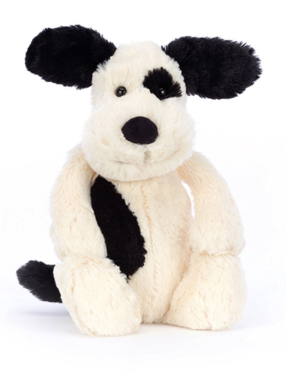 Jellycat Bashful Black and Cream Puppy 6”